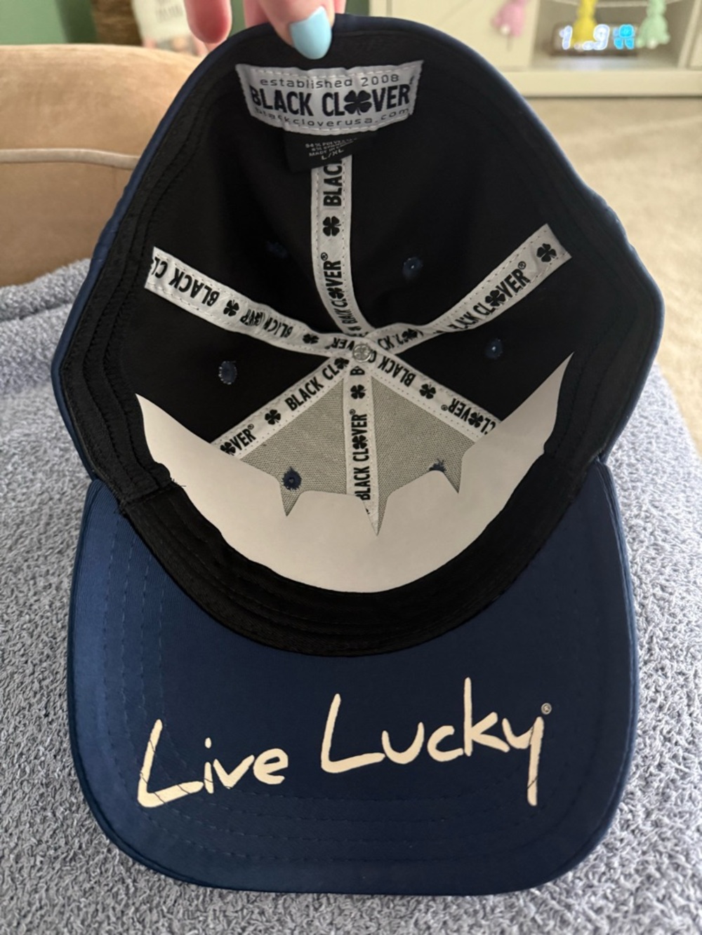 Black Clover Men's Navy Blue Golf Cap NWT - Picture 6 of 6